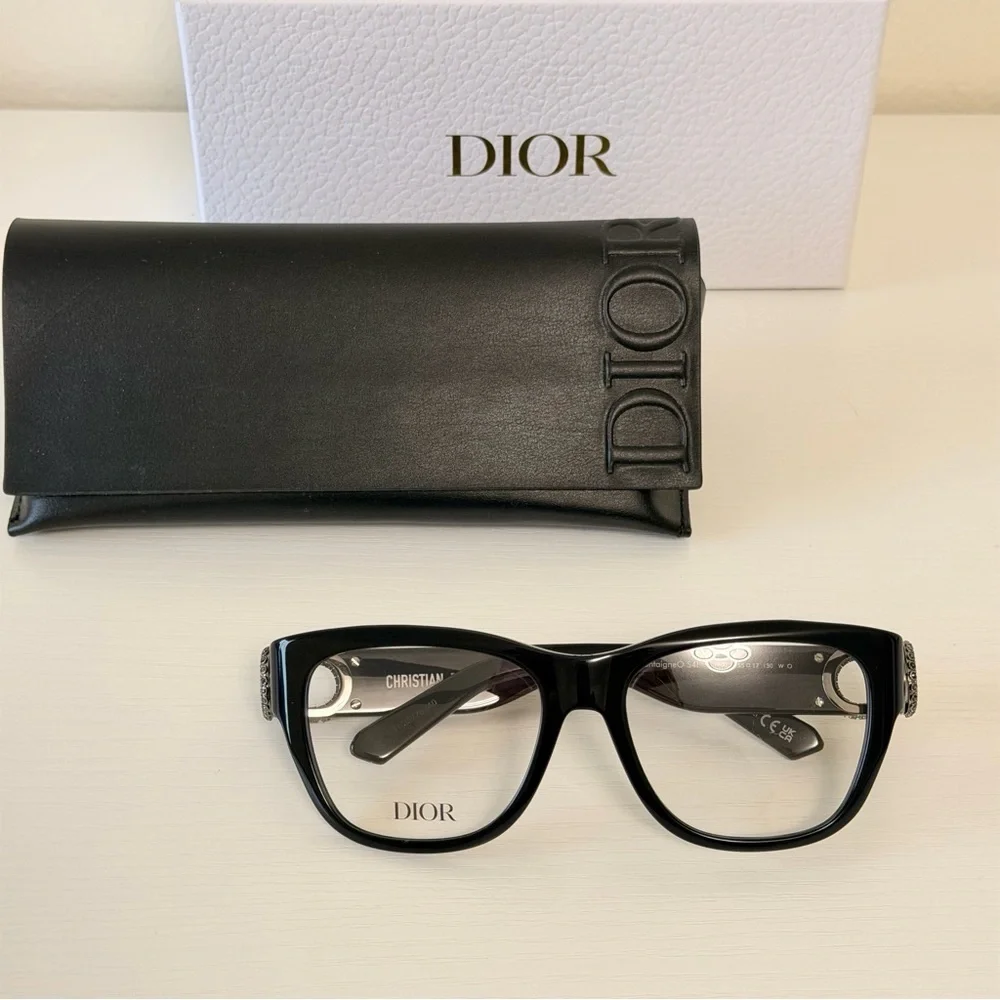 New! Dior Women's Black Eyeglasses, 30MontaigneO S4I 1400, Authentic
